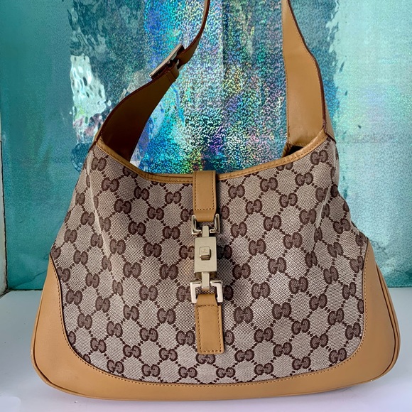 Gucci Handbags - Gucci Monogram Canvas GG Jackie Hobo Bag